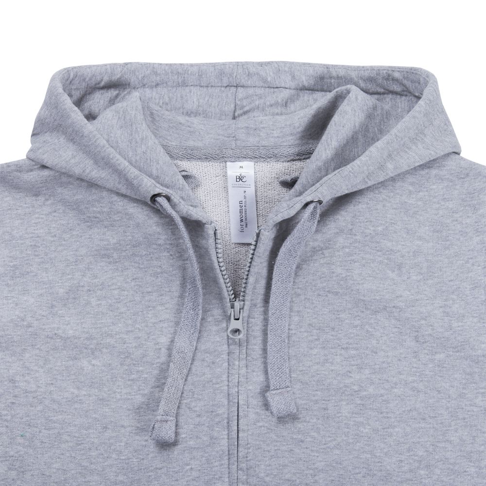 Толстовка женская Hooded Full Zip серый меланж в Ставрополе